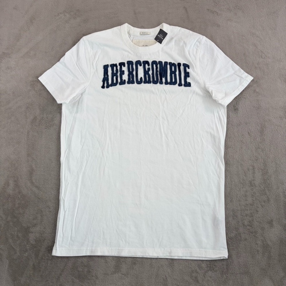 Vintage Y2K Abercrombie & Fitch Muscle Fit T-Shirt Patch Center Logo Men 2XL